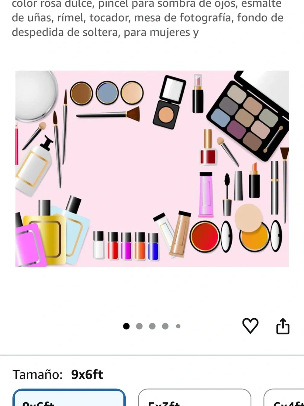 Women Makeup Collection Backdrop - Pink Cosmetic Display